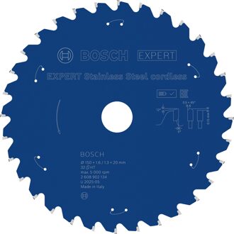 EXPERT Stainless Steel cordless Cirkelzaagblad | 150 x 1,6/1,3 x 20 mm | T32 - 2608902134