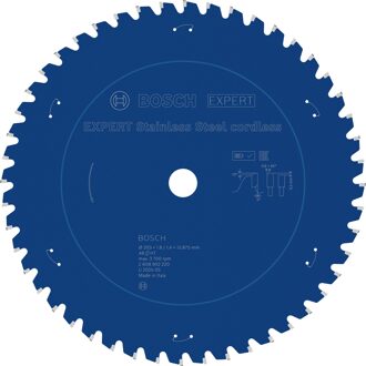 EXPERT Stainless Steel cordless Cirkelzaagblad | 203 x 1,8/1,4 x 15,875 mm | T48 - 2608902220