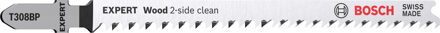Expert 'Wood 2-side clean' T 308 BP decoupeerzaagblad 3-delig - 1 stuk(s) - 2608900557