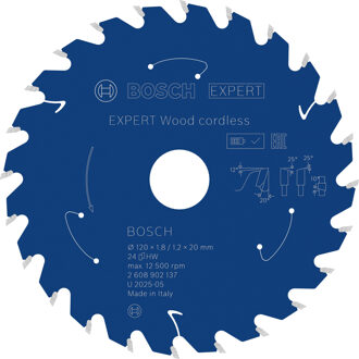 EXPERT Wood cordless Cirkelzaagblad | 120 x 1,8/1,2 x 20 mm | T24 - 2608902137