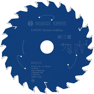 EXPERT Wood cordless Cirkelzaagblad | 140 x 1,8/1,3 x 20 mm | T24 - 2608902139