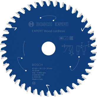 EXPERT Wood cordless Cirkelzaagblad | 140 x 1,8/1,3 x 20 mm | T42 - 2608902140