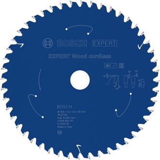 EXPERT Wood cordless Cirkelzaagblad | 165 x 1,5/1 x 20 mm | T48 - 2608902151