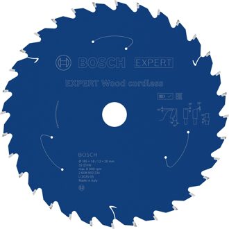 EXPERT Wood cordless Cirkelzaagblad | 185 x 1,8/1,2 x 20 mm | T32 - 2608902234