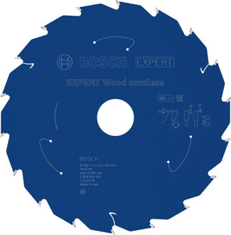 EXPERT Wood cordless Cirkelzaagblad | 190 x 1,5/1 x 30 mm | T18 - 2608902155