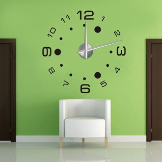 Explosie Modellen 3D Stereo Wandklok Mode Kat Klauw Muurstickers Klok DIY Grote Mode Woonkamer Wandklok horloge groen