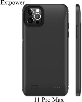 Expower 4000Mah Voor Iphone X Batterij Case Voor Iphone Xr Xs Max Externe Power Bank Voor Iphone 11 Pro max Battery Charger Case zwart For iPhone 11