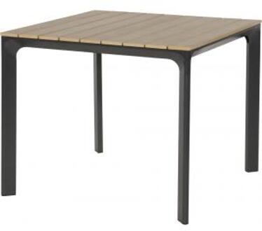 Express Arezzo dining tuintafel | aluminium + polywood | 90x90cm Bruin