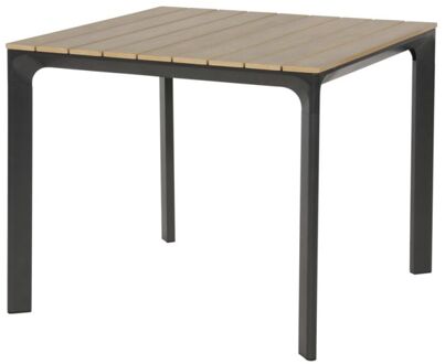 Express Arezzo dining tuintafel | aluminium + polywood | 90x90cm Bruin