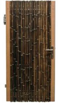 Express Bamboe schutting poortdeur zwart 100 x 180 cm x 18-28 mm
