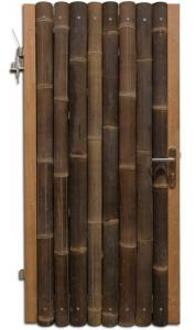 Express Bamboe schutting poortdeur zwart 100 x 180 cm x 60-80 mm