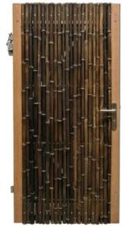 Express Bamboe schutting poortdeur zwart 100 x 200 cm x 18-28 mm