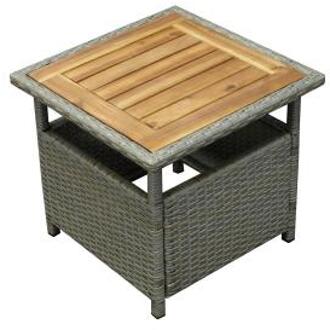 Express Bijzettafel buiten - Aluminium Wicker Robinahout - Grijs 45 x 40 cm