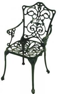 Express Bistrostoel Antiek met armleuningen - groen