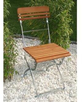 Express Bistrostoel - Verzinkt staal Robinahout - Bruin Grijs