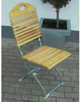 Express Bistrostoel - Verzinkt staal Robinahout - Grijs Bruin