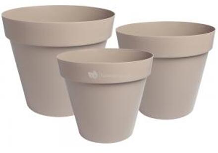 Express Bloembakken Fiore ecru set van 3