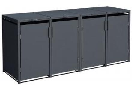 Express Kliko ombouw - Verzinkt staal - Antraciet voor 4 kliko's