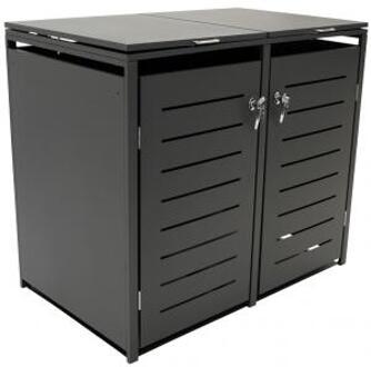 Express Kliko ombouw - Verzinkt staal - voor 2 kliko's 120L Antraciet