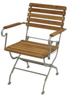 Express Montreux bistrostoel klapstoel - Robina hout Gegalvaniseerd platstaal Kunststof - Bruin