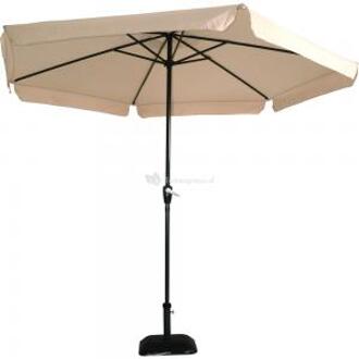 Express parasol Gemini met volant Ø3 meter - ecru Antraciet, Beige, Blauw, Brons, Bruin, Crème, Geel, Goud, Grijs, Groen, Koper, Messing, Multicolor, Oranje, Paars, Rood, Roze, Taupe, Transparant, Wit, Zilver, Zwart