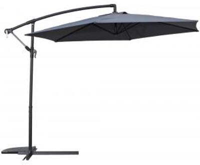 Express Parasol, zweefparasol 300cm, zwevende parasol, zonnescherm grijs
