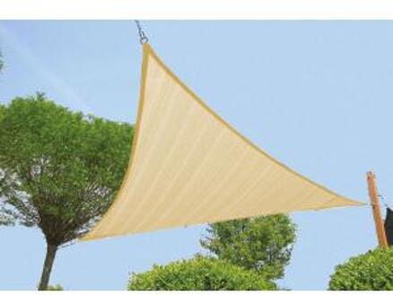 Express schaduwdoek wind doorlatend zandbeige 4.2 x 4.2 meter