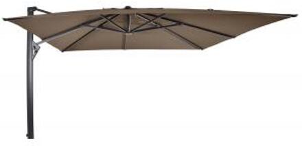 Express Taurus Zweefparasol taupe 400x300 cm rechthoekige parasol