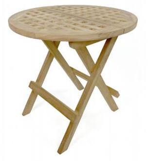 Express teak houten bijzettafel Bandarrond inklapbaar 50x50cm