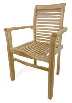 Express teak houten stapelstoel Palu 55x97x55 cm