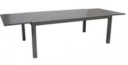 Express Uitschuifbare tuintafel met glazen blad 200/300 grijs