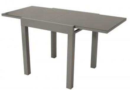 Express Uitschuifbare Tuintafel met glazen tafelblad 70/140 grijs
