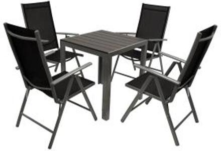 Express Valencia aluminium tuinset - Aluminium Polywood Textiel - Grijs