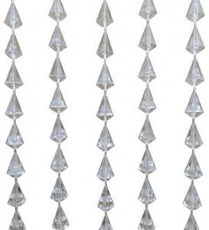 Express Vliegengordijn/deurgordijn PVC diamant transparant - 90 x 200 cm - Insectenwerende vliegengordijnen