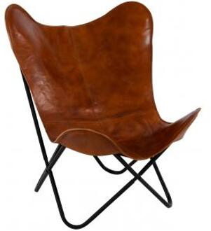 Express Vlinderstoel Buffalo 75x75x87 cm bruin