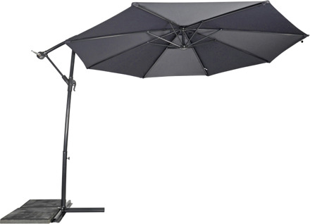 Express Zweefparasol Gemini - grijs - Diameter: 3m