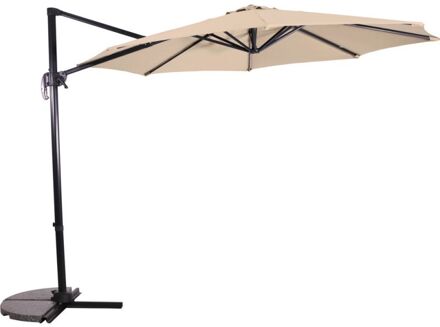 Express Zweefparasol Libra Ecru Ø300 cm - inclusief kruisvoet & hoes Crème