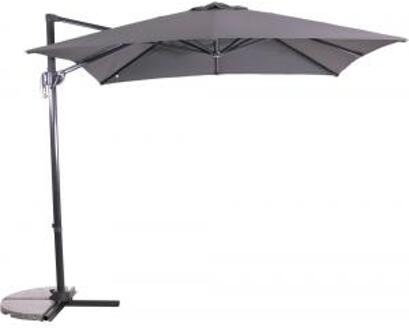 Express Zweefparasol Libra Grijs 250 x 250 cm - inclusief kruisvoet & hoes