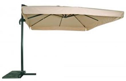 Express Zweefparasol Virgo Ecru 300 x 300 cm - inclusief kruisvoet Crème