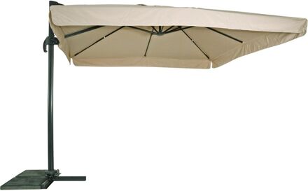 Express Zweefparasol Virgo Ecru 300 x 300 cm - inclusief kruisvoet Crème