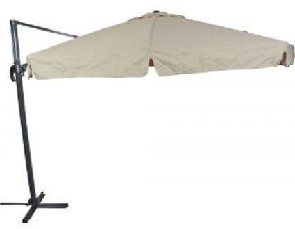 Express Zweefparasol Virgo Ecru Ø350 cm - inclusief kruisvoet Crème