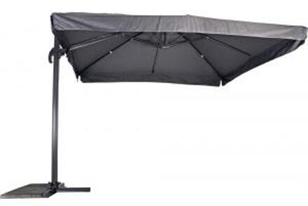 Express Zweefparasol Virgo Grijs 300 x 300 cm - inclusief kruisvoet