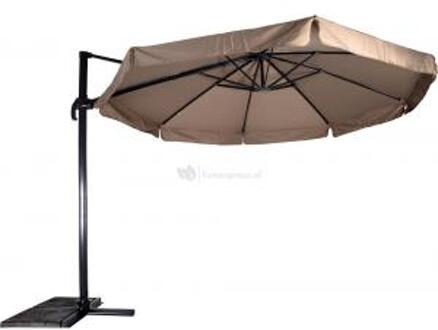 Express Zweefparasol Virgo Taupe Ø350 cm - inclusief kruisvoet Bruin