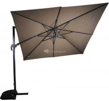 Express Zweefparasol Virgoflex Taupe 3x3 Meter Bruin