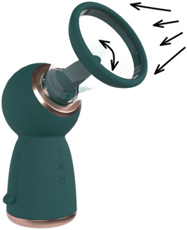 Exquise - Oplaadbare Vulva- en Borstpomp - Bosgroen