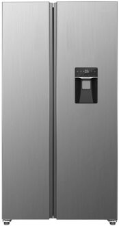 Exquisit SBS146-WS-040ES Amerikaanse koelkast Zilver