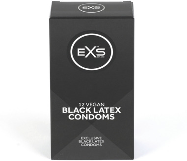 EXS Black Latex - Condoms - 12 Stuks