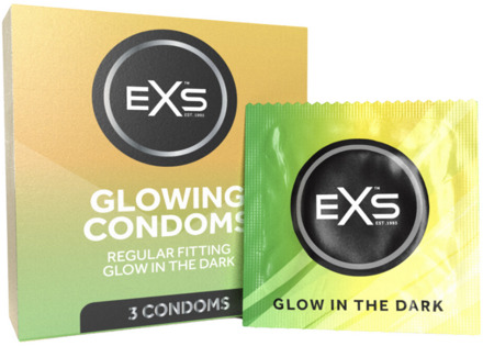 EXS Glow - Condooms - 3 Stuks