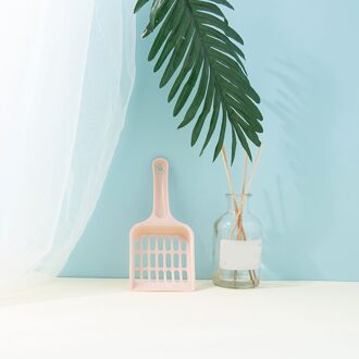 Extended Pp Kattenbakvulling Scoop Picker Schop Zand Afval Schoonmaken Tool Willekeurige Kleur Roze