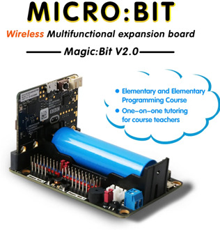 Extension Board for Micro:bit V2.0 Support 8 Servos and 4 DC Motors with Onboard Infrared Receiver and 4 RGB Full Color Lights